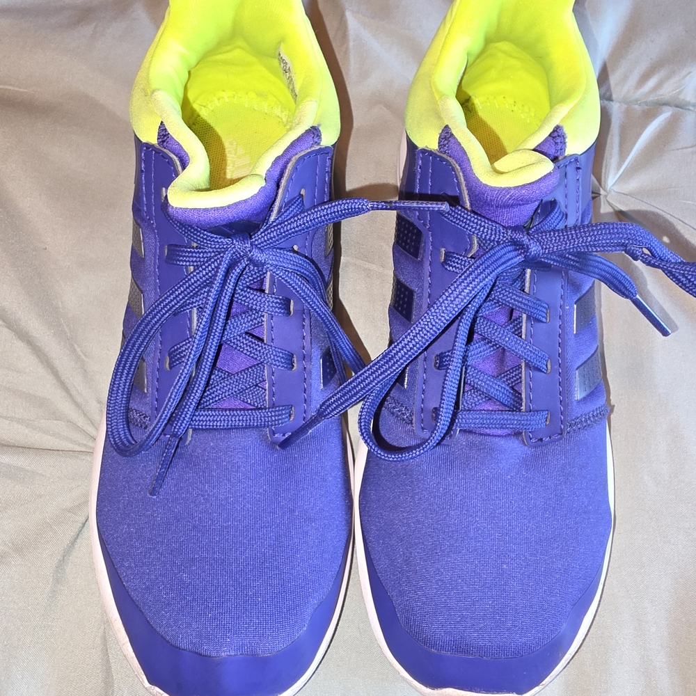 Adidas Bright Yellow and Dark Blue Shoes